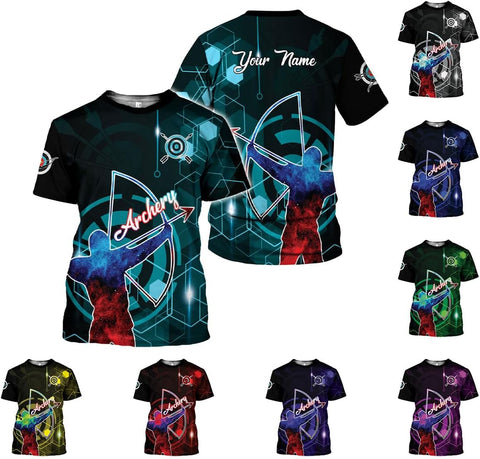 Artparel Personalized Archery Shirt 3D Archery Target Bow Archery Shirts for Men Women Archer Archery Lovers T-Shirt S-5XL