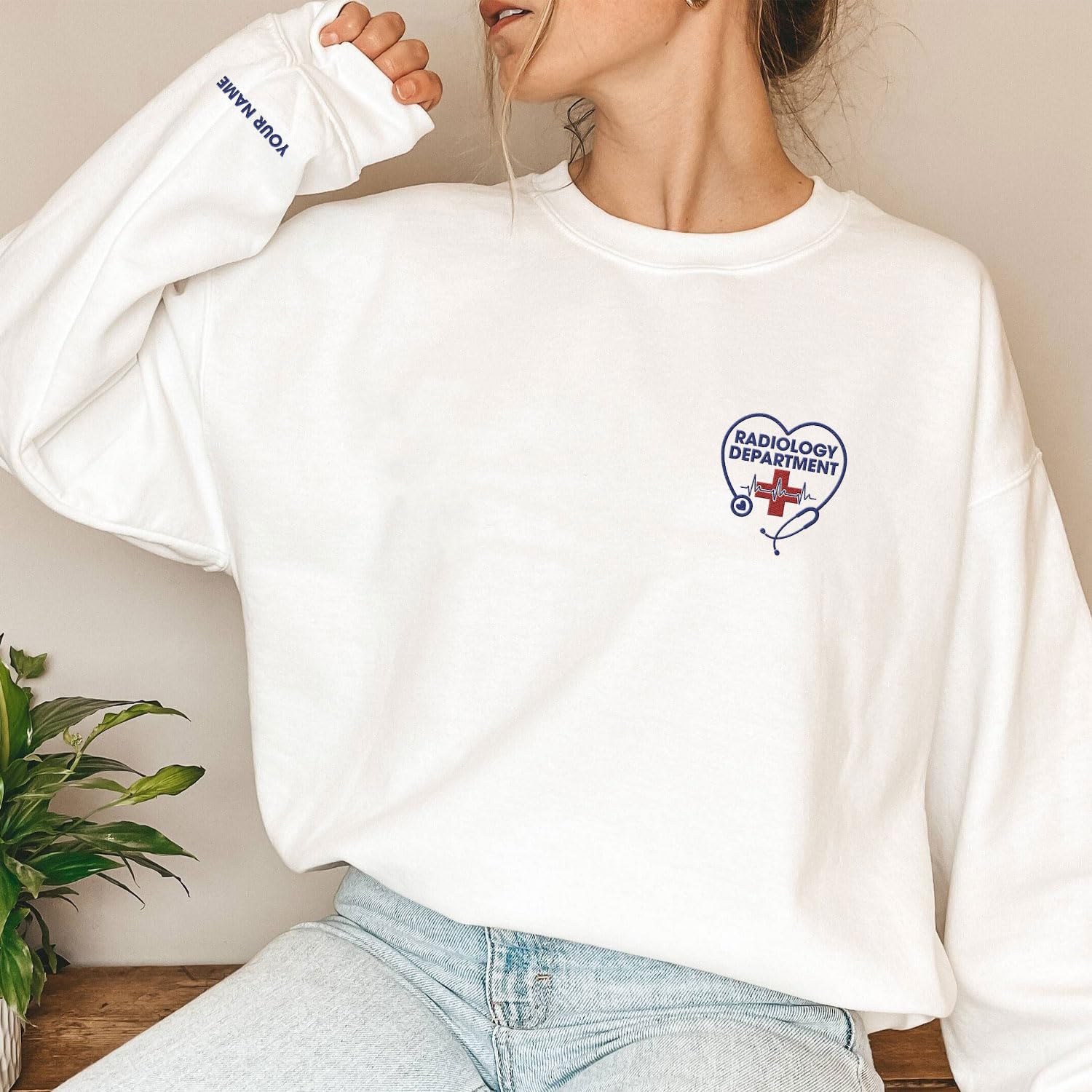Leeprints Radiology Technician Sweatshirt, Personalized Xray Tech Shirt, Radiologic Technologist Gift, X-Ray Rad Tech Sweater