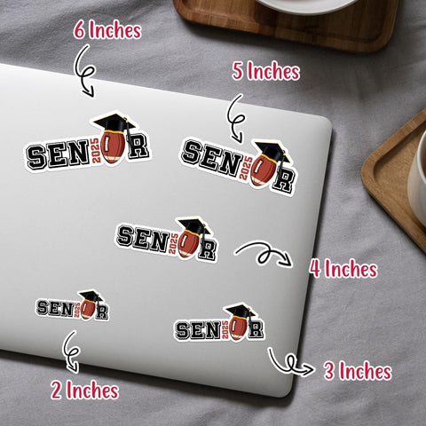 3 Pcs Senior 2025 Stickers - Senior Car Decorations Class of 2025 - 3 Inch Vinyl Stickers for Laptop, Water Bottle, Phone, Car Window, Helmet