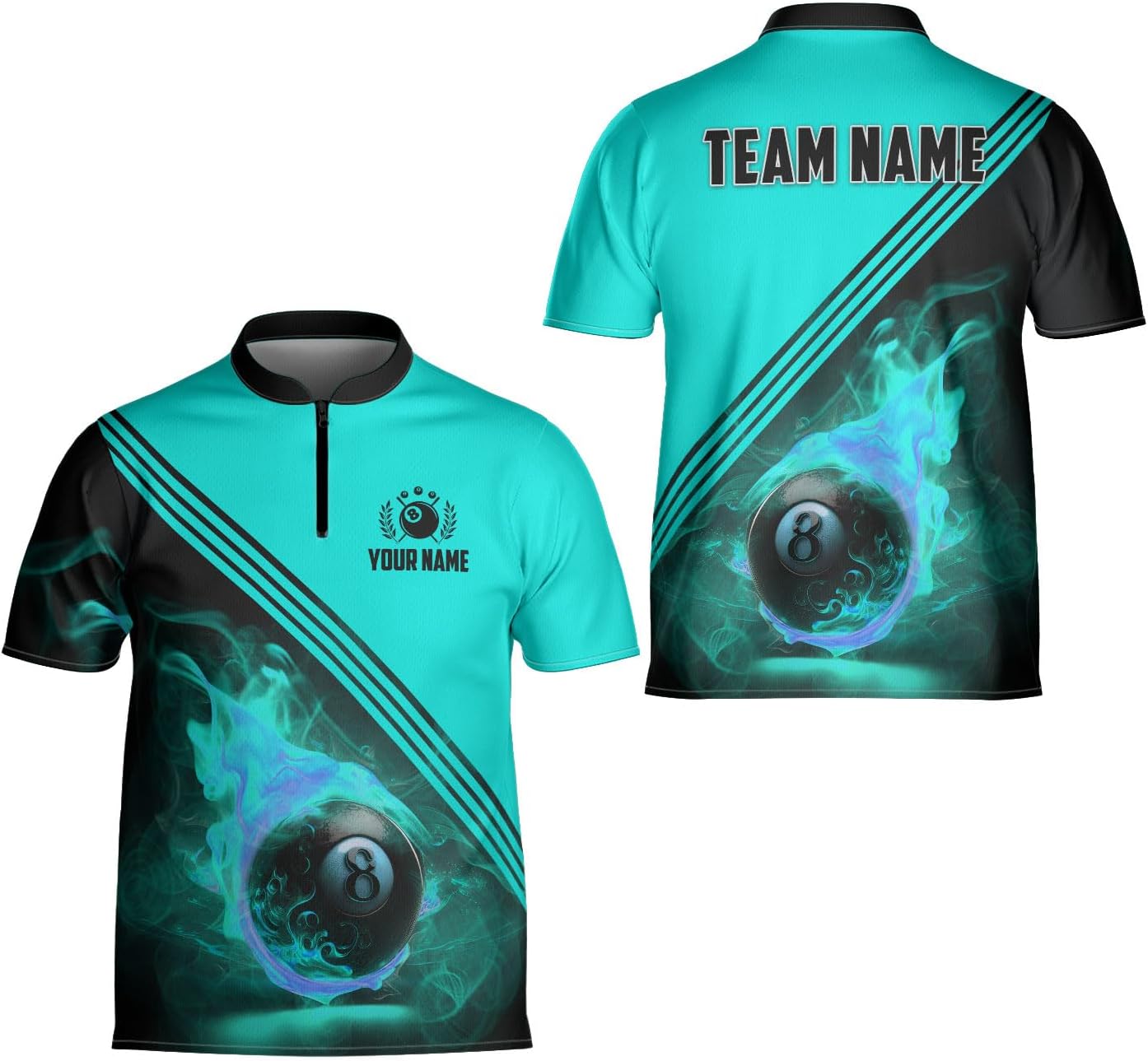 Ligthuy Personalized Billiard Jersey 3D, 8 Ball Shirt, Billiards Shirts for Men, Billiard Gifts for Men and Women S-5XL