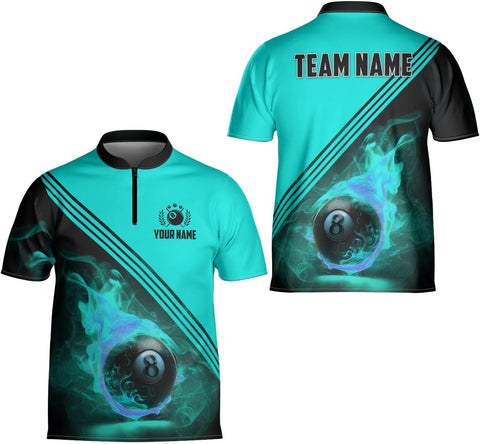 Ligthuy Personalized Billiard Jersey 3D, 8 Ball Shirt, Billiards Shirts for Men, Billiard Gifts for Men and Women S-5XL