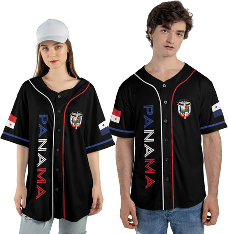 Personalized Panama Baseball Jersey Camisa Shirt, Panamanian Flag Jersey, Panamanian Pride Jersey for Men and Women