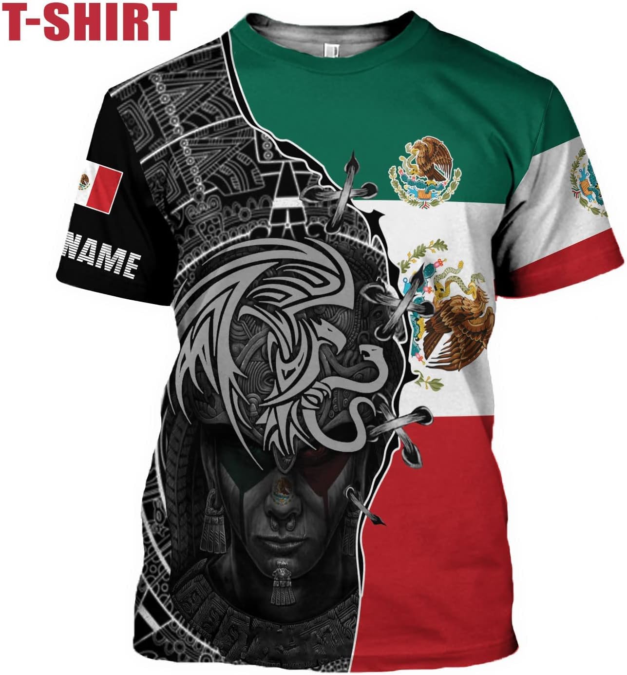 Personalized Name Mexican Hoodie 3D, Customized Mexican Hoodies for Men, Unisex Mexico Hoodie, Mexico Hoodies for Men 1