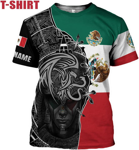 Personalized Name Mexican Hoodie 3D, Customized Mexican Hoodies for Men, Unisex Mexico Hoodie, Mexico Hoodies for Men 1