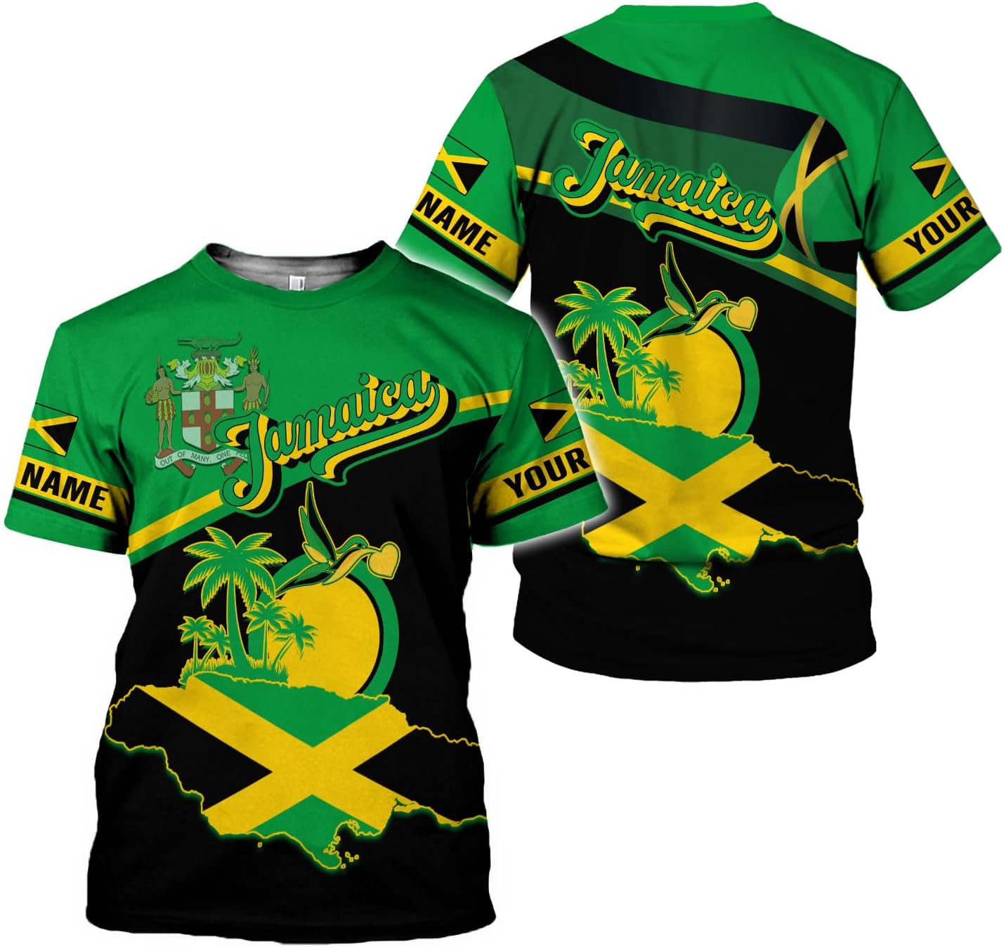 Suseaz Custom Jamaica Shirts for Women and Mens - Personalized Jamaica Flag Shirt Gift for Jamaica Men