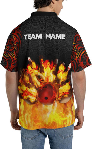 Pretyprints Personalized Name Bowling Baseball Jersey, Bowling Shirts for Men, Bowling Jerseys for Team, Bowling Shirts