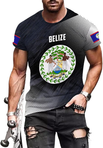 Personalized Belize Shirt Custom Belize Flag Belize Map Shirt for Men and Women, Belize Pride T-Shirt, Belize Tshirt Belize (Style 2)