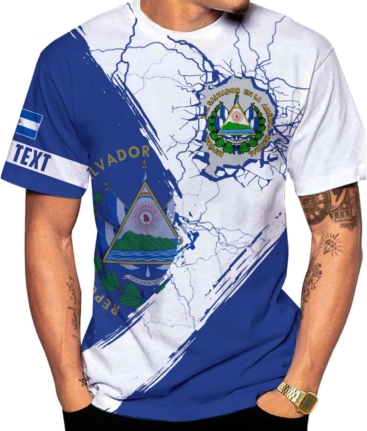 Custom Name El Salvador Shirt Personalized 3D Camisas De El Salvador Flag Shirts for Men Women Salvadoran Jersey Pride Gift