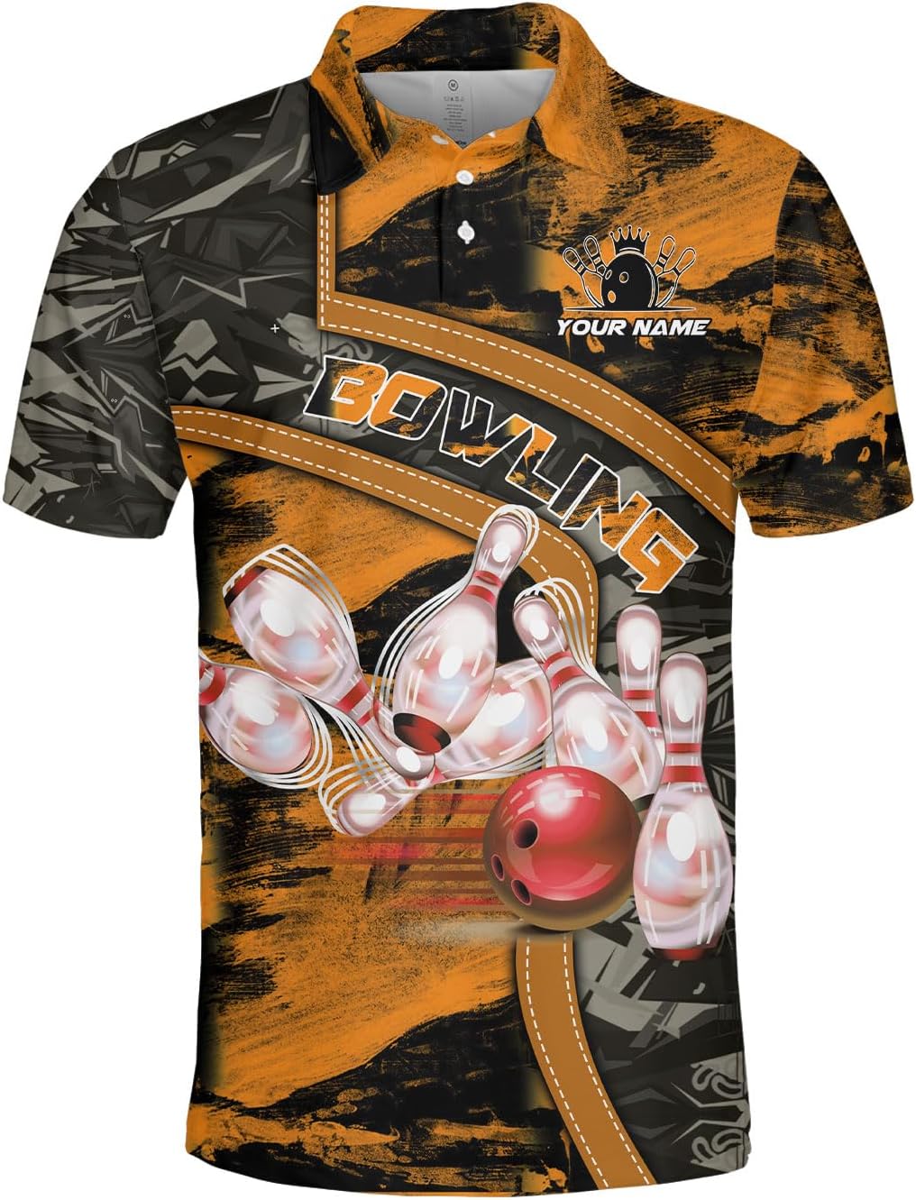Intenprints Custom 3D Bowling Polo Shirts Personalized Jersey Men Women Team Name Unisex Bowling Shirt Jerseys