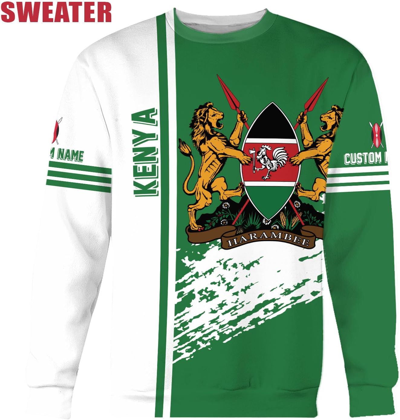 Personalized Kenya Flag 3D Shirts - Kenyan Pride Gift