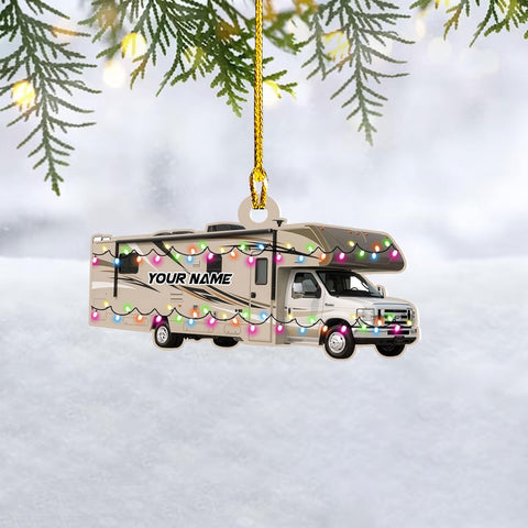 Artparel Personalized Camping Ornaments, Camping Christmas Ornaments, Camper Christmas Ornaments, Camping Ornaments for Christmas Tree, Camper Tree Ornament, Camper Gingerbread (CP13)