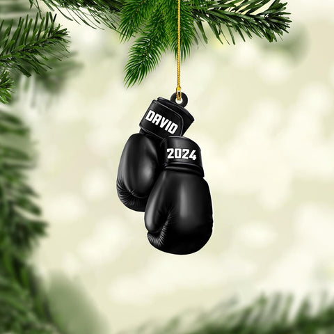 Personalized Boxing Ornament, Boxing Glove Ornament, Boxing Gloves Christmas Ornament 2024, Boxing Ornaments Christmas Tree Boxing Ornament Keepsake Kick Boxing Ornament Gift for Boxing Lovers (BXN2)