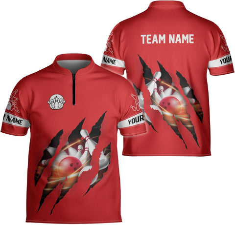 Homedesign Personalized Bowling Jersey Gift 3D Custom Bowling Shirts for Team Name Bowl Bowler Shirt Unisex Cool Men Women