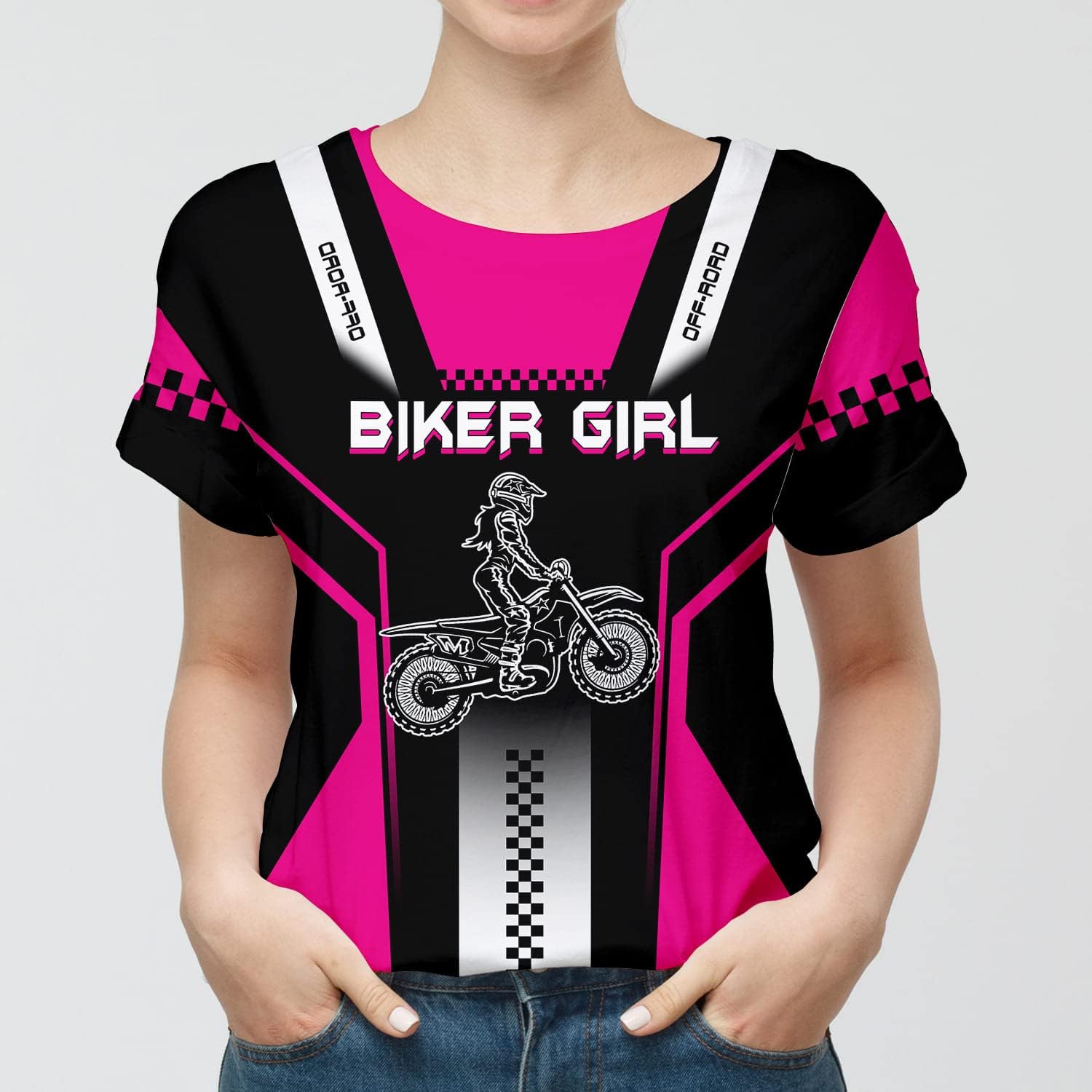 Personalized Vintage Motorcycle t-Shirts, Motorbike Clothing 3D for Women, Moto Shirts for Women, Racing Motorbikes for Girl