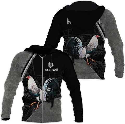 Mostefy Personalized Name Rooster Hoodie 3D, Gallos De Pelea, Chicken Sweatshirt, Chicken Hoodie for Men and Women S-5XL