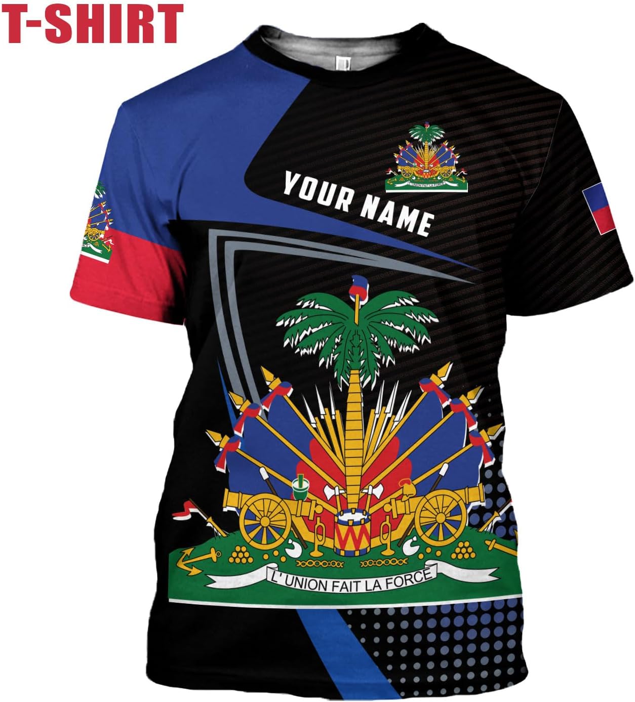 Ligthuy Personalized Haiti Shirt 3D, Haitians Flag Pride Shirt, Haiti Shirts for Men & Women, Haitian Pride Tshirt S-5XL