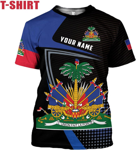 Ligthuy Personalized Haiti Shirt 3D, Haitians Flag Pride Shirt, Haiti Shirts for Men & Women, Haitian Pride Tshirt S-5XL