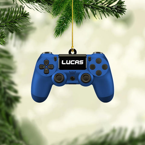 Personalized Video Game Controller Ornament, Custom Gamer Ornament Christmas Ornaments Gaming Controller Gift for Gamer, Gaming Ornaments for Christmas Tree Decorations 2D Gaming Ornaments (G5)
