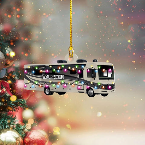 Artparel Personalized Camping Ornaments, Camping Christmas Ornaments, Camper Christmas Ornaments, Camping Ornaments for Christmas Tree, Camper Tree Ornament, Camper Gingerbread (CP14)