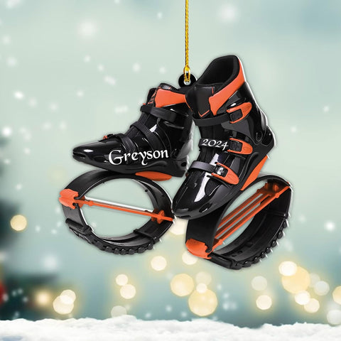 AOVL Custom Jumps Boot Ornament 2024 Jumps Boot Shoes Ornament Jump Boots Christmas Ornament Jump Boots Gift for Xmas Jump Boots Flat 2D Hanging Ornaments (JB3)