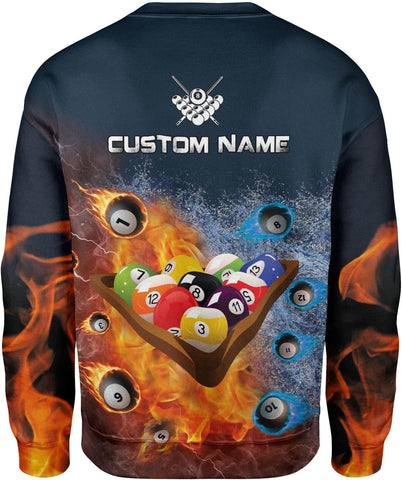 Pretyprints Personalized 3D Billiard Shirt Custom Name Men Women Team Apparel Pool 8 Ball Flag Tshirt Billiards Shirts Gift