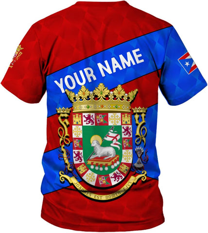 Mostprints Personalized Name Puerto Rico Shirt, Customized Puerto Rico Shirts for Men and Women, Puerto Rico Flag T-Shirt3