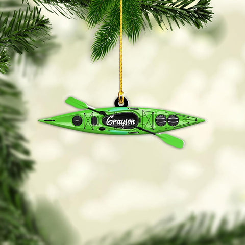 AOVL Personalized Kayak Ornament Lake Kayaking Board Ornament Kayak Gift for Christmas Tree Kayaking Christmas Ornament Kayaking Gifts Ornaments (KY5)
