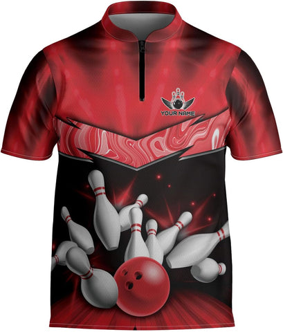 mostprints Personalized Bowling Jersey Gift 3D Custom Bowling Shirts for Team Name Bowl Bowler Shirt Unisex Cool Men Women