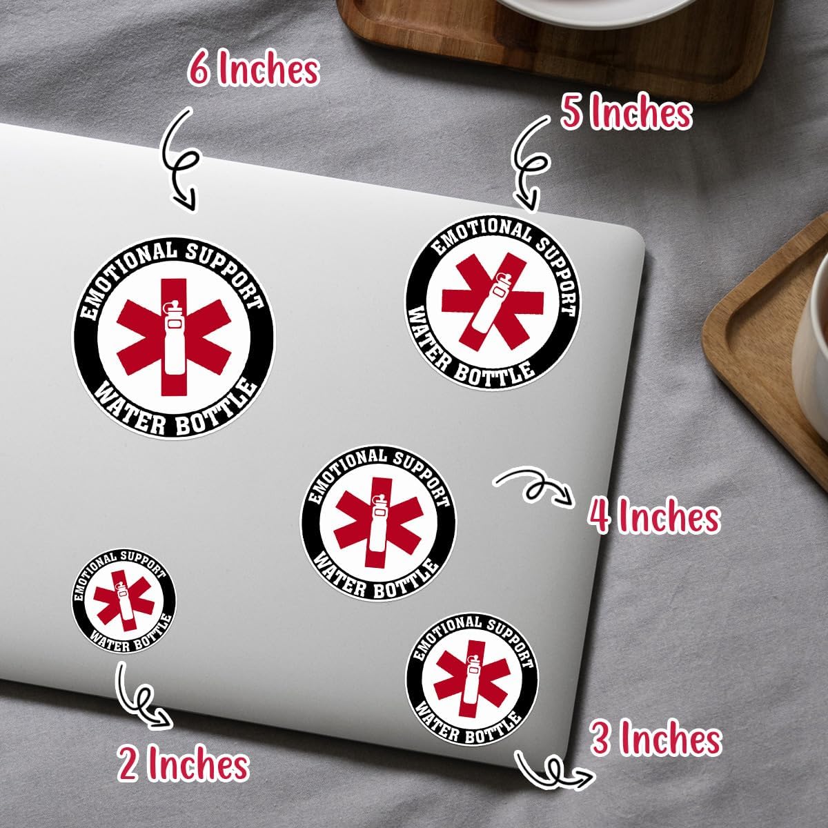 (3 Pcs) Emotional Support Water Bottle Sticker, Nurse Stickers Water Bottles, Sarcastic Stickers for Adults - Vinyl Stickers 3'' Waterproof for Water Bottles Laptop Phone Car Window Helmet (ES 1)