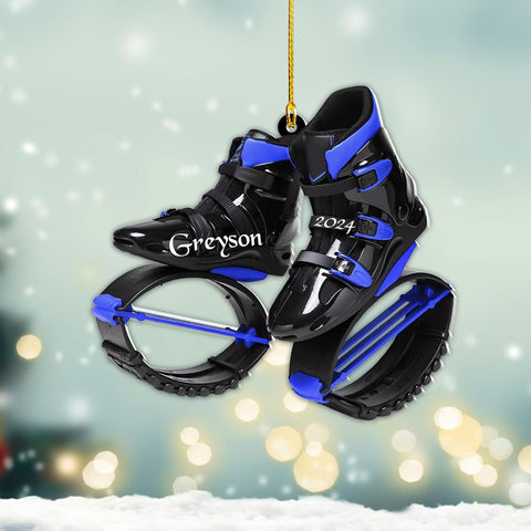 AOVL Custom Jumps Boot Ornament 2024 Jumps Boot Shoes Ornament Jump Boots Christmas Ornament Jump Boots Gift for Xmas Jump Boots Flat 2D Hanging Ornaments (JB3)