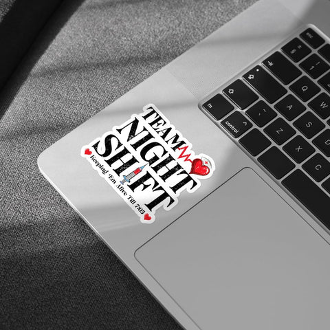 3 Pcs Team Night Shift Sticker, Night Shift Nurse Sticker, Medical Worker Sticker, Funny Nurse Gift, RN BSN CNA Doctor Vinyl Sticker 3 Inches for Laptop Water Bottle Phone Helmet Kindles Tumbler