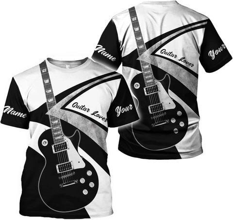 Personalized Name Guitar Shirt 3D, Customized Guitar Shirts for Men, Unisex Guitar Shirts Music Music Lover, Guitar Lover