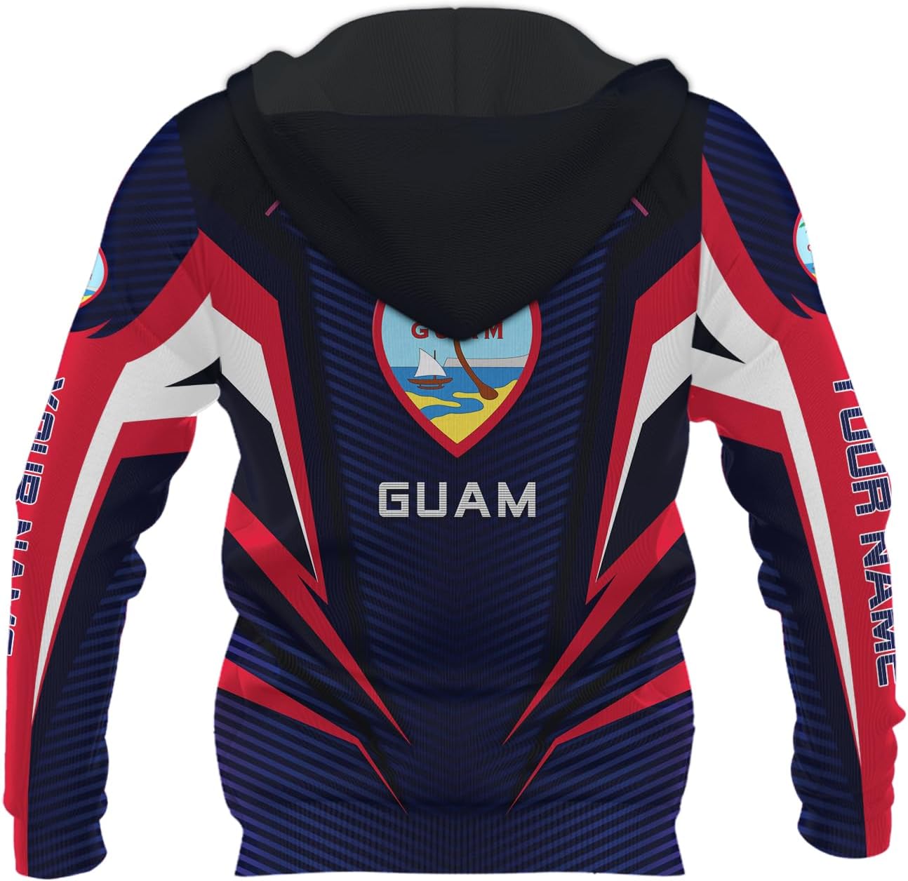 Vybonz Personalized Guam Hoodie - Guahan Pride Zip Hoodie for Men & Women