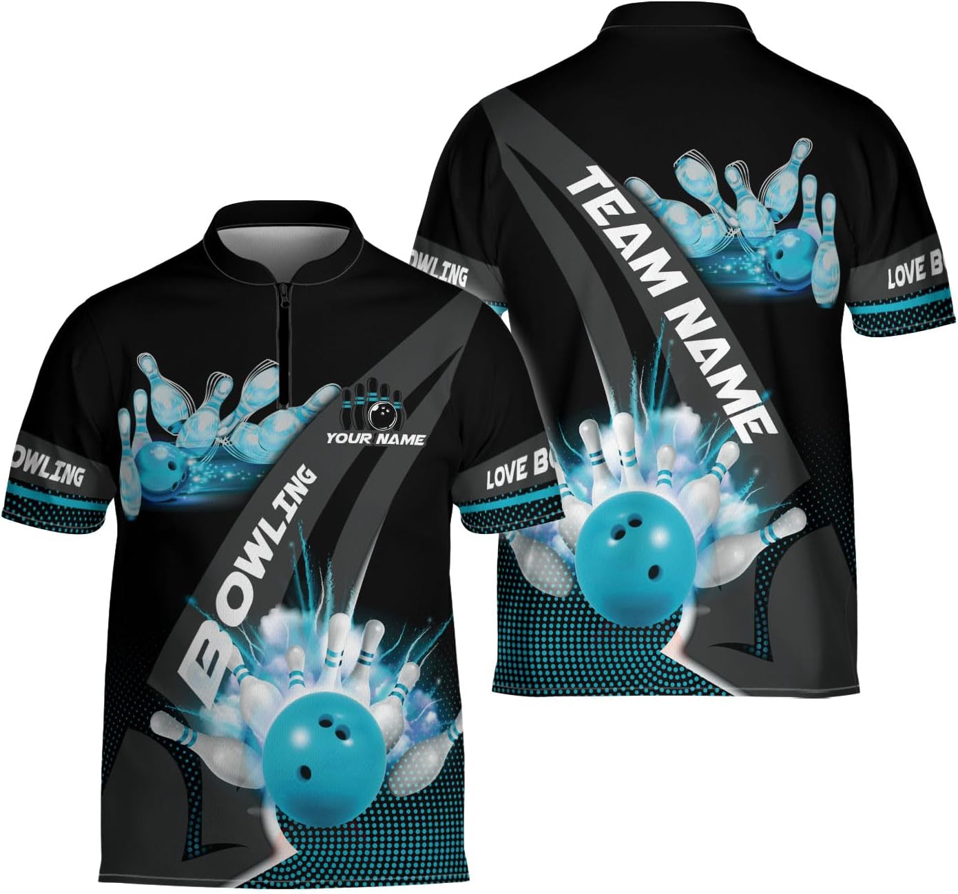 Ligthuy Personalized Bowling Jersey 3D, Bowling Shirts for Team, Bowling Shirt Unisex for Men Women, Bowling Shirts for Men