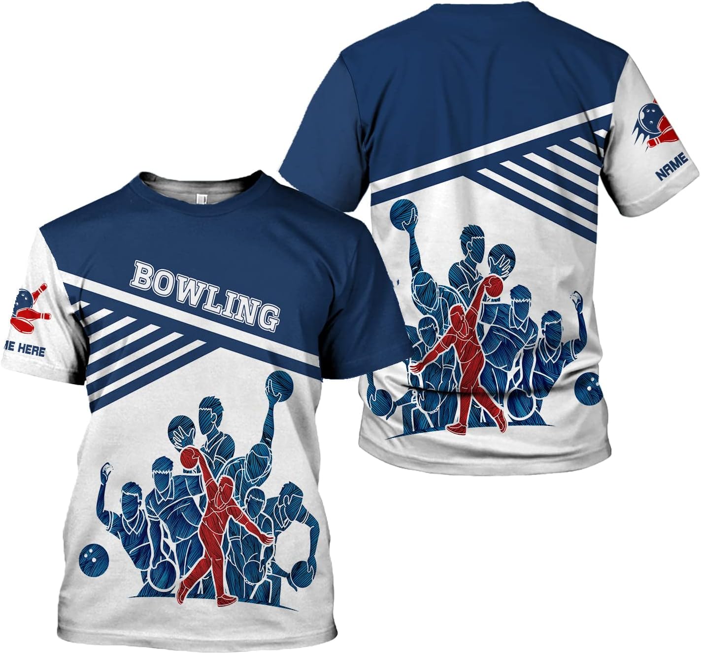 LightHuy Personalized Bowling Shirts for Men and Women 3D, Bowling Shirts with Name, Custom Bowling Shirts Gift for Bowling Lover2
