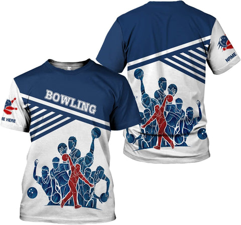 LightHuy Personalized Bowling Shirts for Men and Women 3D, Bowling Shirts with Name, Custom Bowling Shirts Gift for Bowling Lover2
