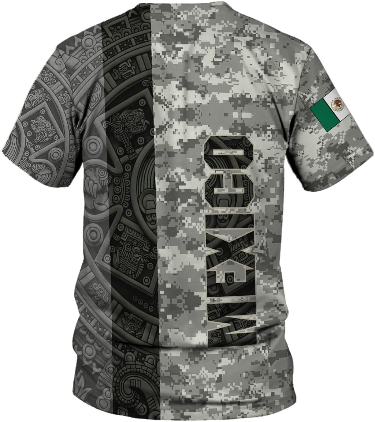Mostefy Personalized Name Mexican Shirts 3D Customized Mexico Shirt US Flag, Mexican Shirts for Women Unisex