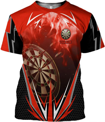 Pretyprints Personalized Dart Shirts Men Women 3D Polo Custom Name Team Jersey Funny Dartboard Shirt S-5XL Gifts