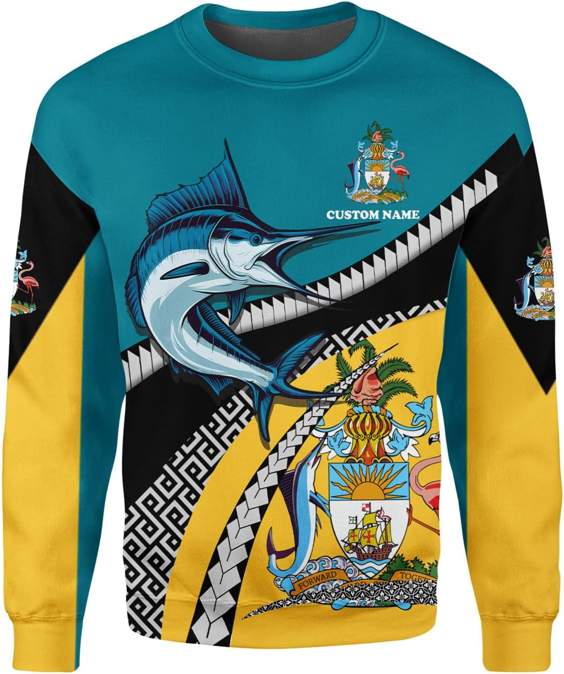 Personalized Bahamas Shirt 3D Custom Bahamas Flag Shirt for Men and Women Bahamas Pride Shirt