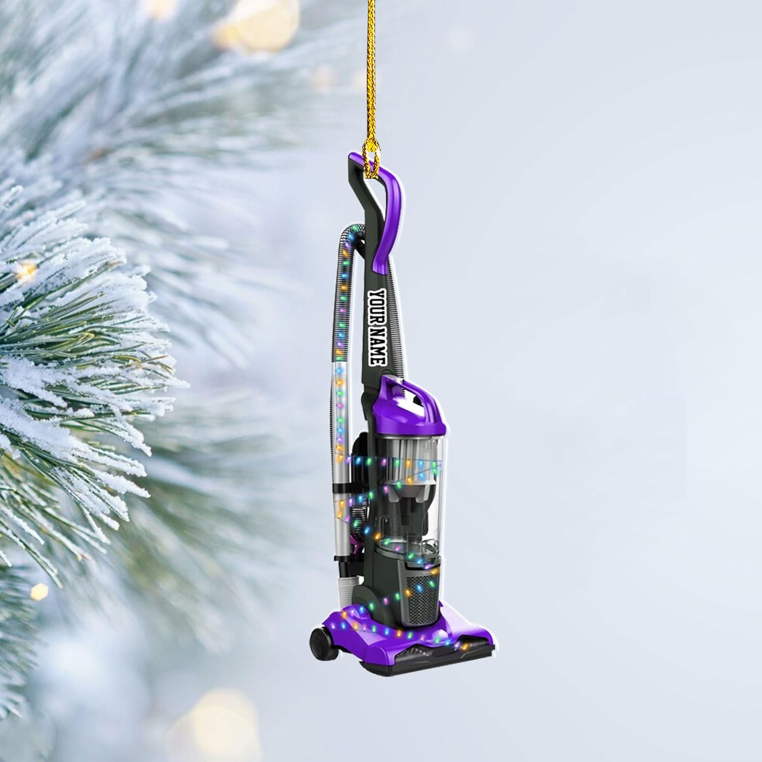 Royal Fight Custom Vacuum Cleaner Christmas Ornament Automated Pool Cleaner Ornament Robot Cleaner Ornament Xmas Gift for Housewife Housekeeper Robotics Cleaner Ornament (VC13)
