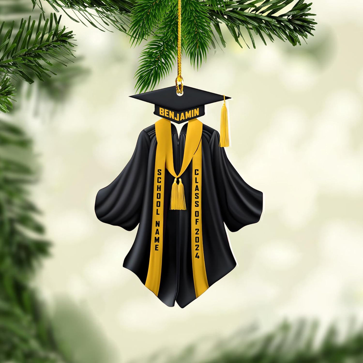AOVL Graduation Ornament, Graduation Ornaments Class of 2023, Graduation Cap and Scroll Xmas Gift, Graduation Christmas Xmas Tree Ornaments, Gifts for Graduate, School Ornaments (Gra1)