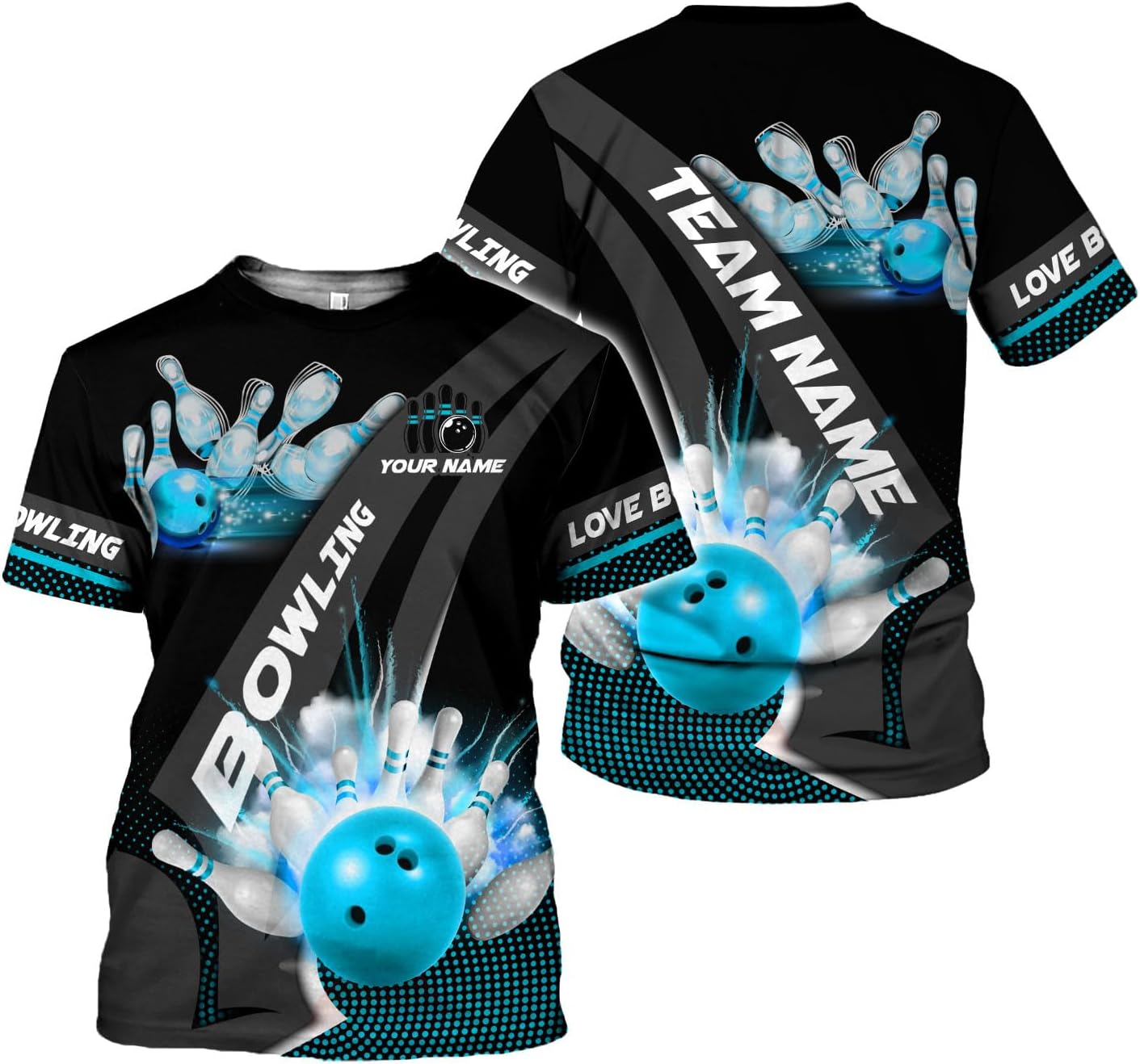 Rivelus Custom 3D Bowling Shirts Personalized for Men and Women - Unique Team Shirt & Gifts for Bowling Lovers