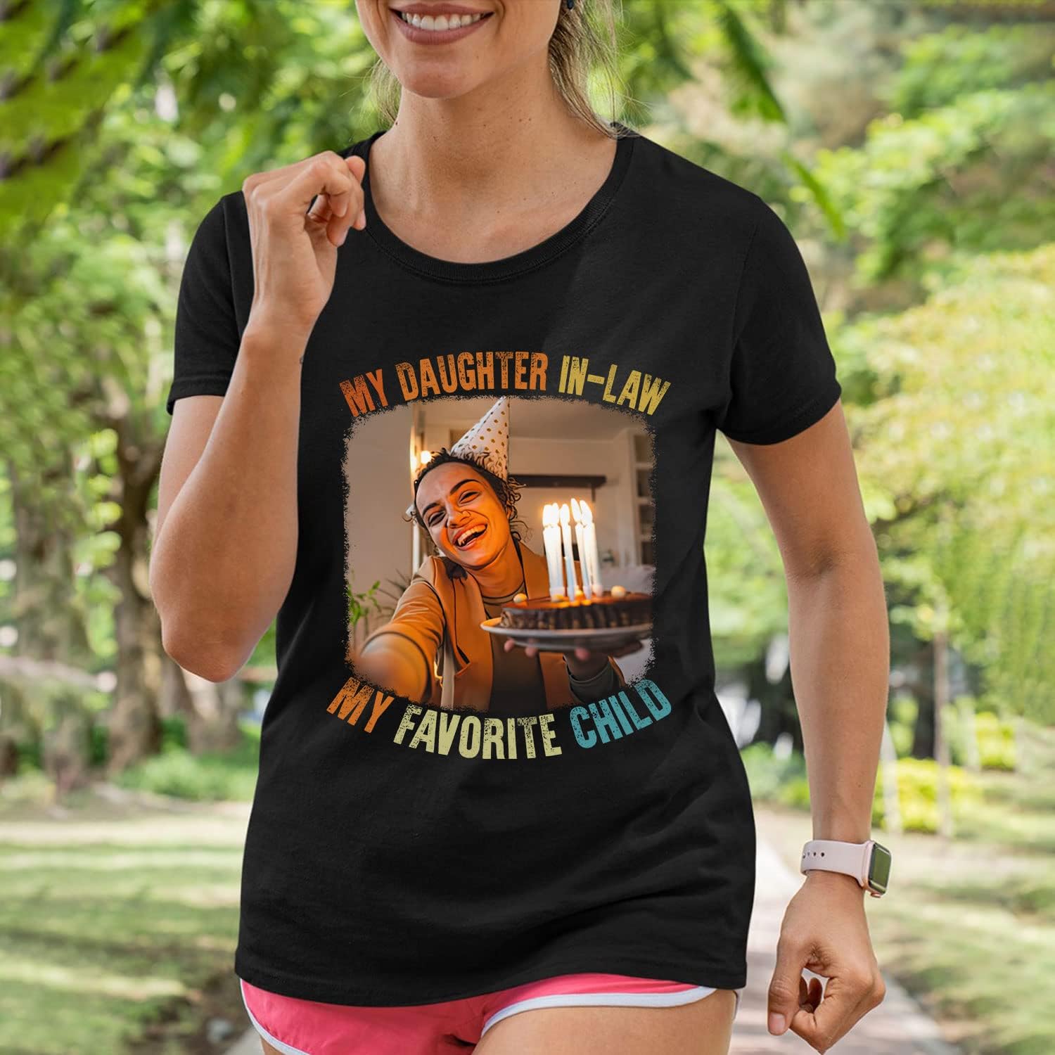 HomeDesign Personalized My Daughter in Law is My Favorite Child Shirt, Daughter in Law Tshirt Favorite Child is My Daughter