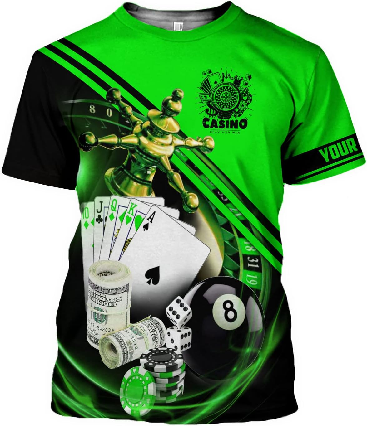 Royal Fight Personalized Poker Shirt 3D Funny Poker Shirt for Men Casino Poker Shirt Gifts Men Women Funny Poker Gift