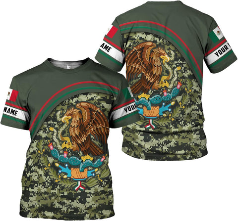 Mostprints Personalized Name Mexican Shirts for Men, Customized Mexico Shirts for Men, Mexico Shirts for Women Mexico Shirt