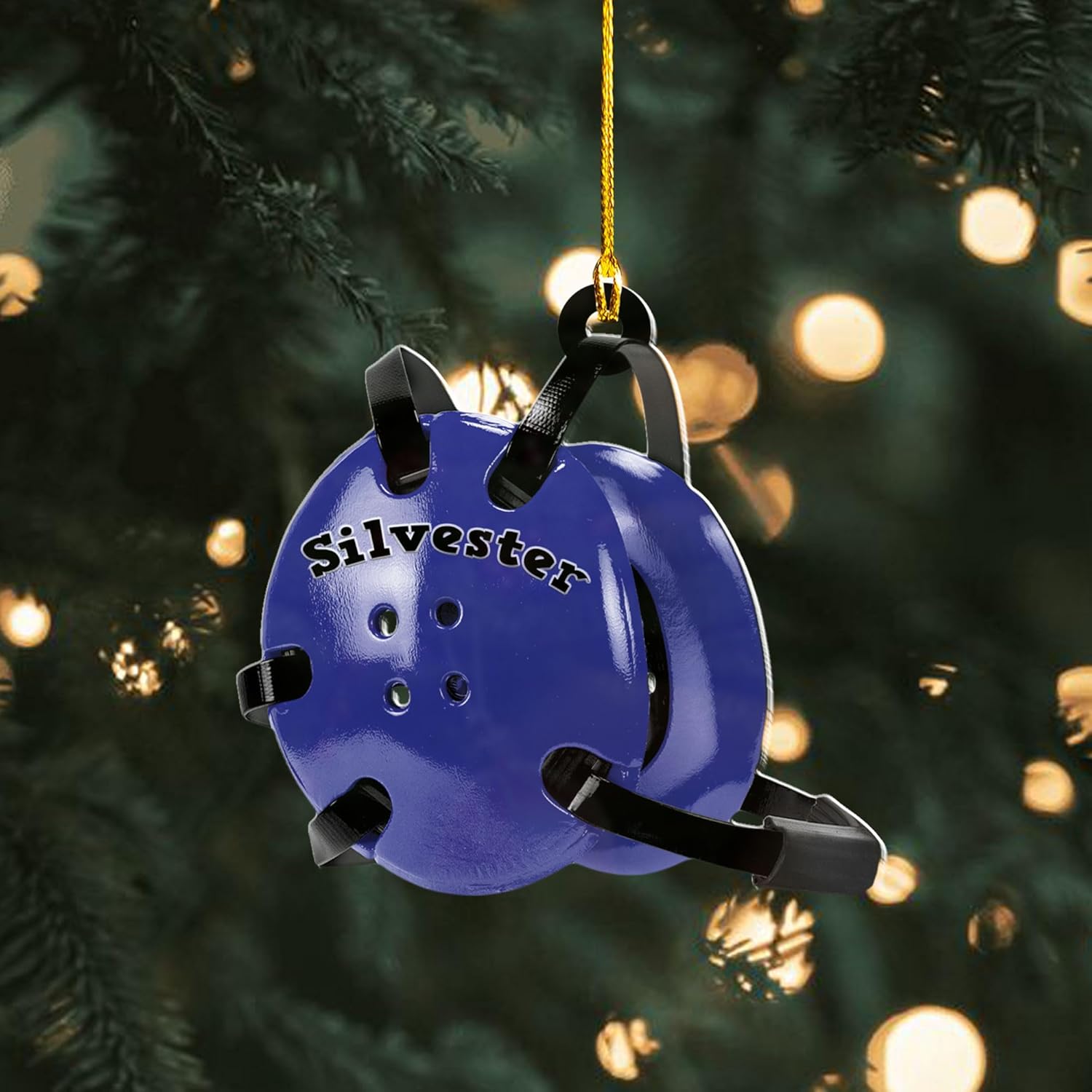 Personalized Wrestling Ornaments, Wrestling Christmas Ornament 2024, Boys Girls Wrestling Gifts Wrestler Christmas Ornaments, Wrestling Coach Gift for Wrestling Player Wrestling Helmet Ornament (W3)