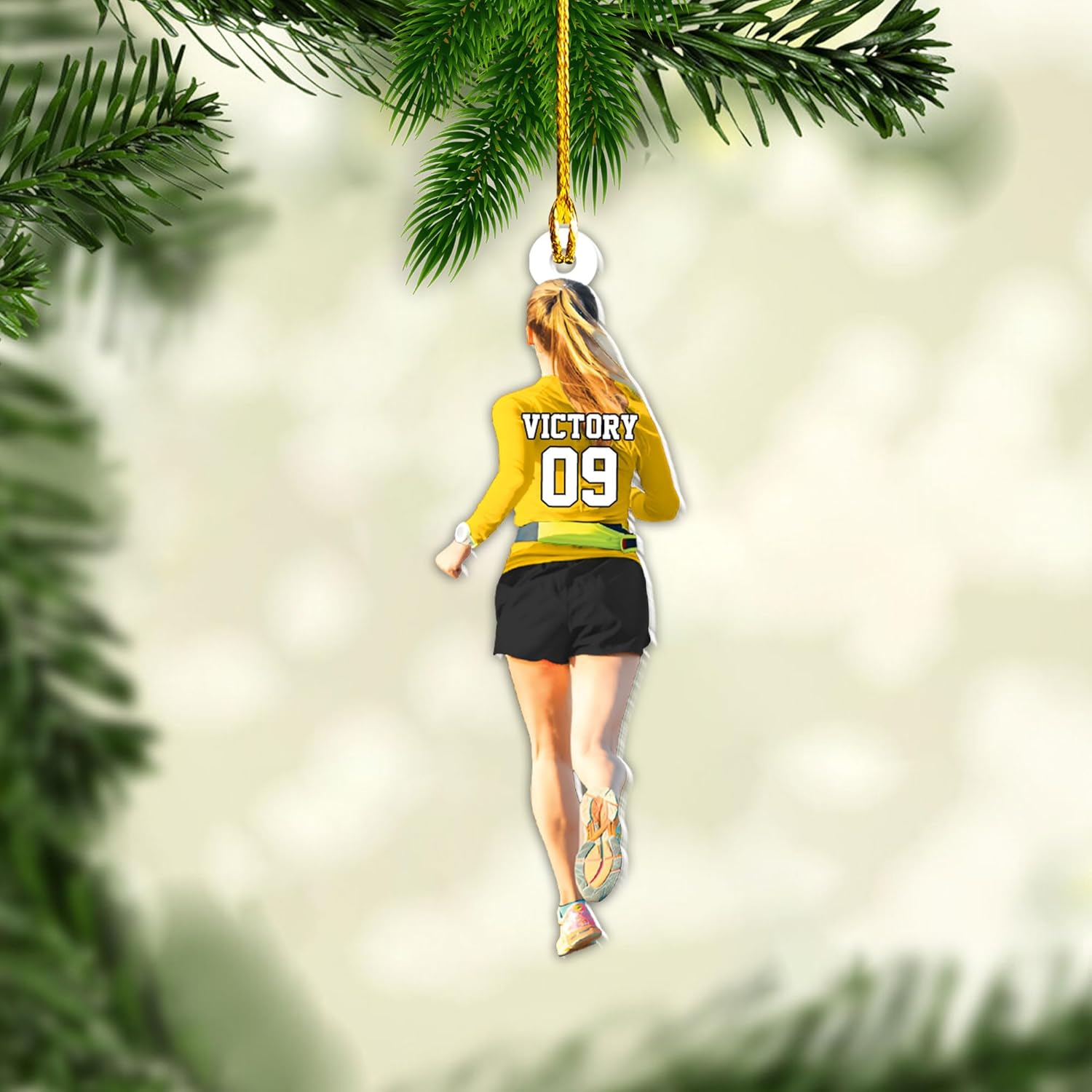 AOVL Personalized Running Christmas Ornament Gift for Runner Running Man Women Runner Gifts Girl Runner Gift Marathon Christmas Runner Ornament Runner Gift Xmas Ornament (Running 3)