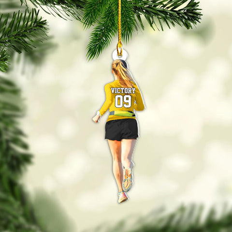 AOVL Personalized Running Christmas Ornament Gift for Runner Running Man Women Runner Gifts Girl Runner Gift Marathon Christmas Runner Ornament Runner Gift Xmas Ornament (Running 3)