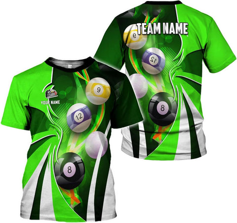 Ligthuy Personalized Name Billiard Shirts 3D, Billiards Shirt 8 Ball Billiard Shirt Custom Men's Pool Men Women1