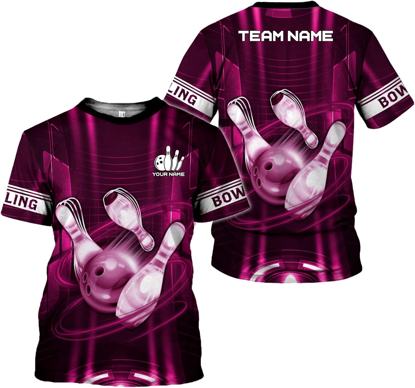 mostprints Personalized Name Bowling Shirts for Men & Women, Bowling Shirts for Team Bowling, Bowling Shirts Gift Unisex